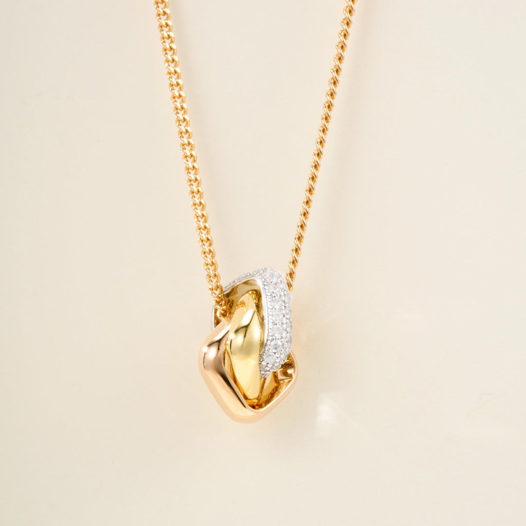 [CharmAmor]TRINITY CUSHION NECKLACE COLLECTION