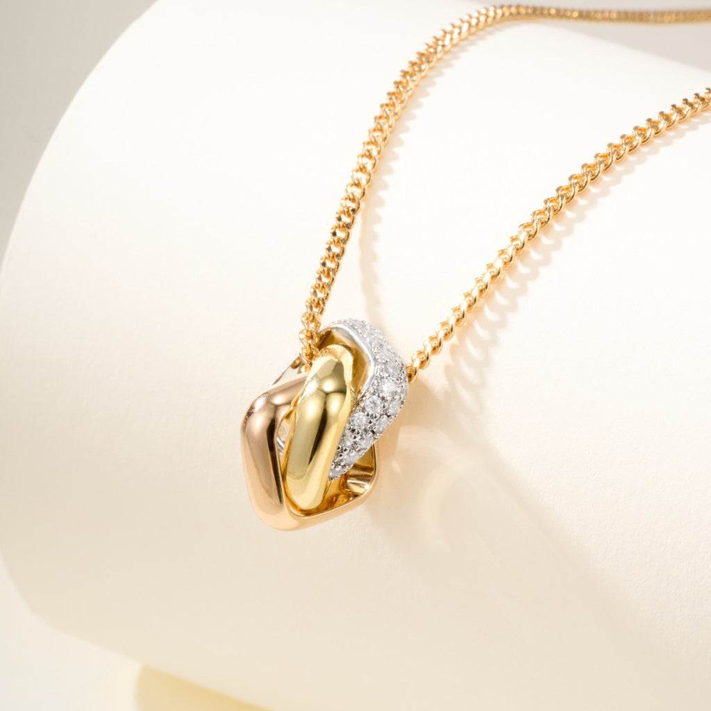 [CharmAmor]TRINITY CUSHION NECKLACE COLLECTION