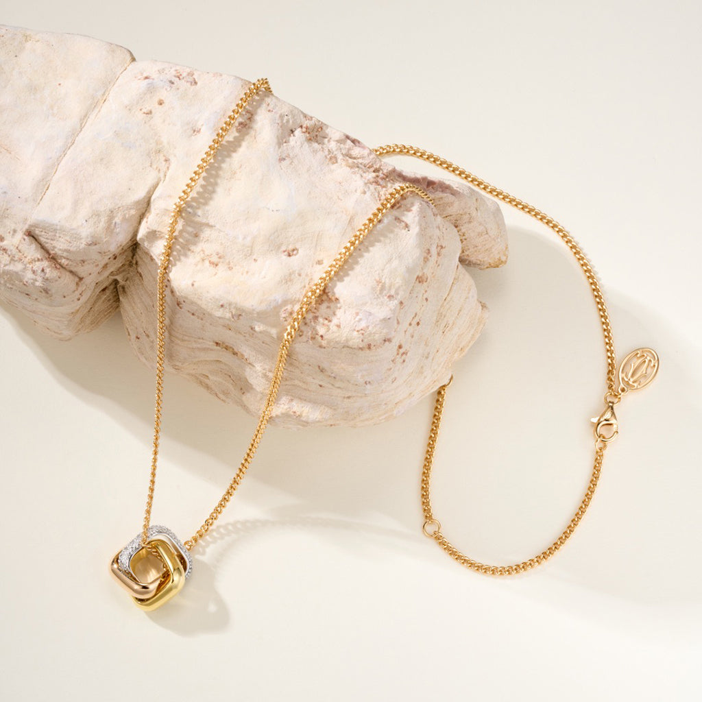 [CharmAmor]TRINITY CUSHION NECKLACE COLLECTION