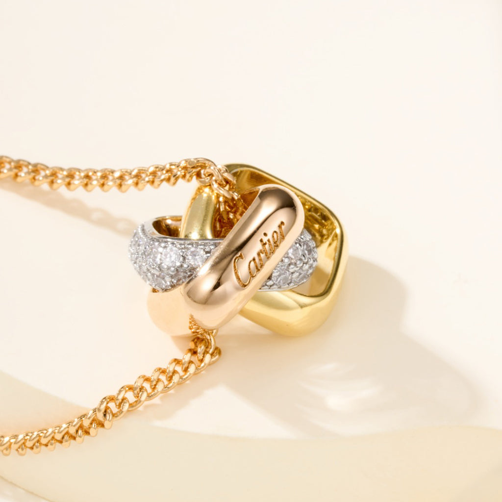 [CharmAmor]TRINITY CUSHION NECKLACE COLLECTION