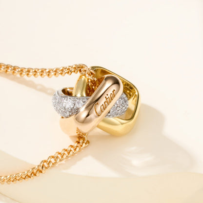 [CharmAmor]TRINITY CUSHION NECKLACE COLLECTION