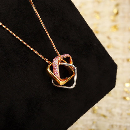 [CharmAmor]TRINITY CUSHION NECKLACE COLLECTION