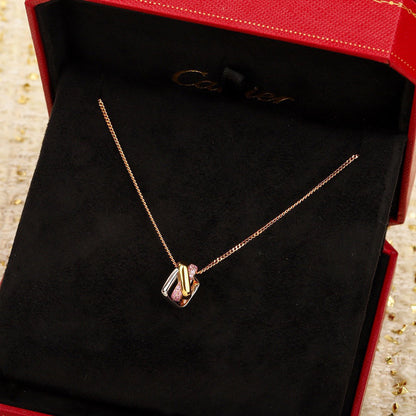 [CharmAmor]TRINITY CUSHION NECKLACE COLLECTION