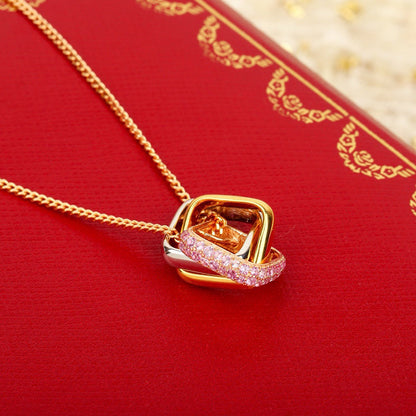 [CharmAmor]TRINITY CUSHION NECKLACE COLLECTION