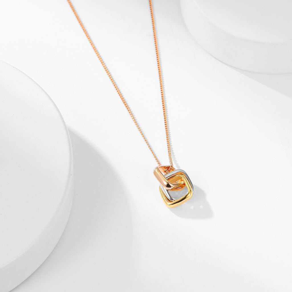 [CharmAmor]TRINITY CUSHION NECKLACE COLLECTION