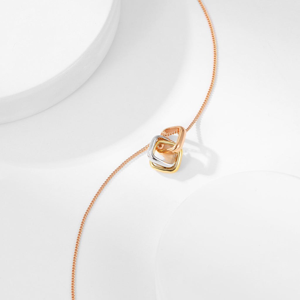 [CharmAmor]TRINITY CUSHION NECKLACE COLLECTION