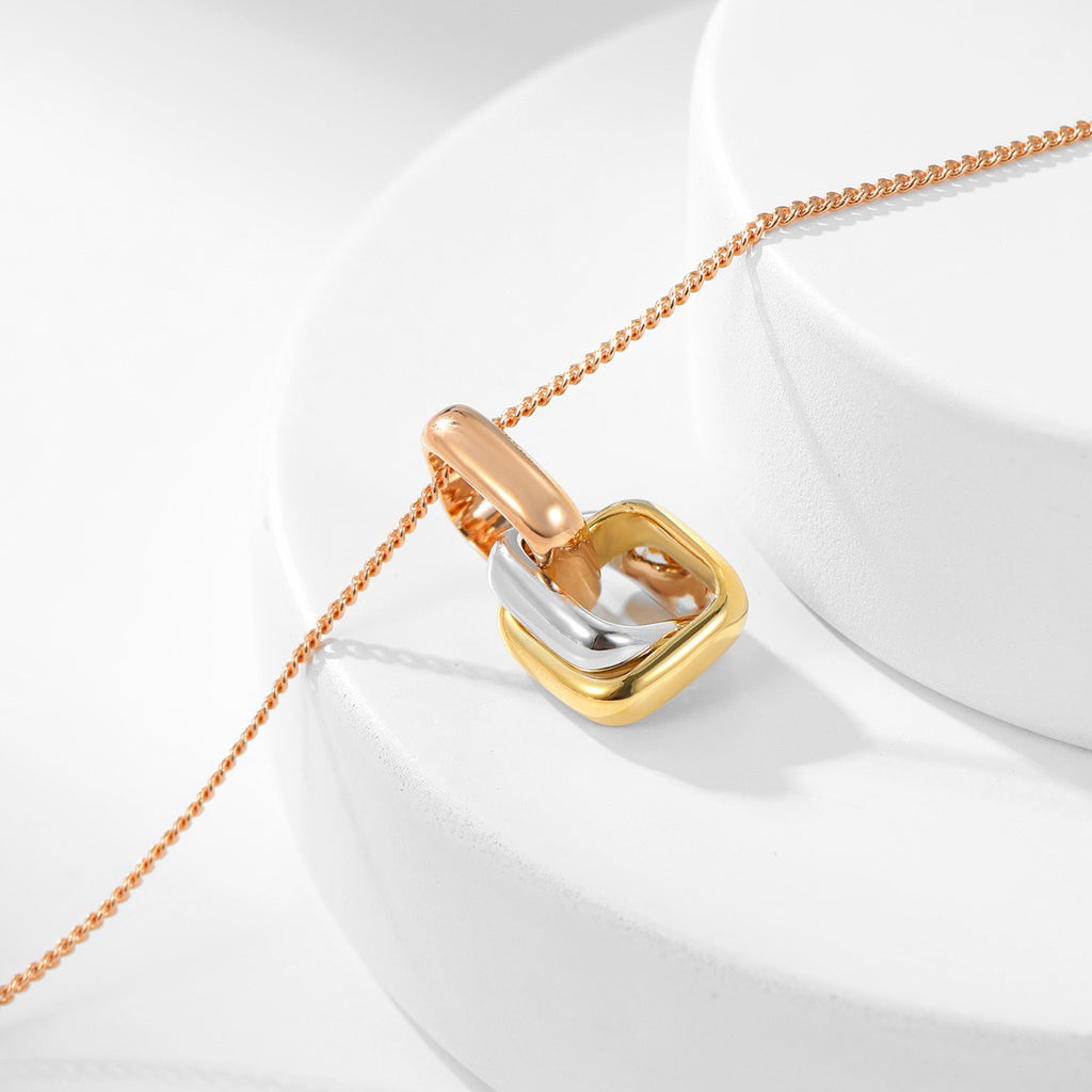 [CharmAmor]TRINITY CUSHION NECKLACE COLLECTION
