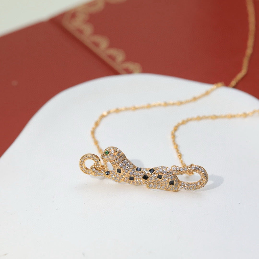 [CharmAmor]PANTHERE PAVED DIAMOND NECKLACE