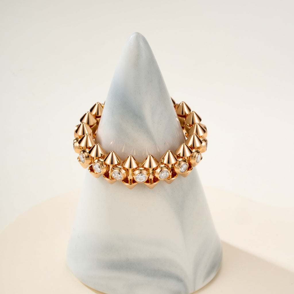 [CharmAmor]CLASH 6.8MM DIAMOND MEDIUM RING