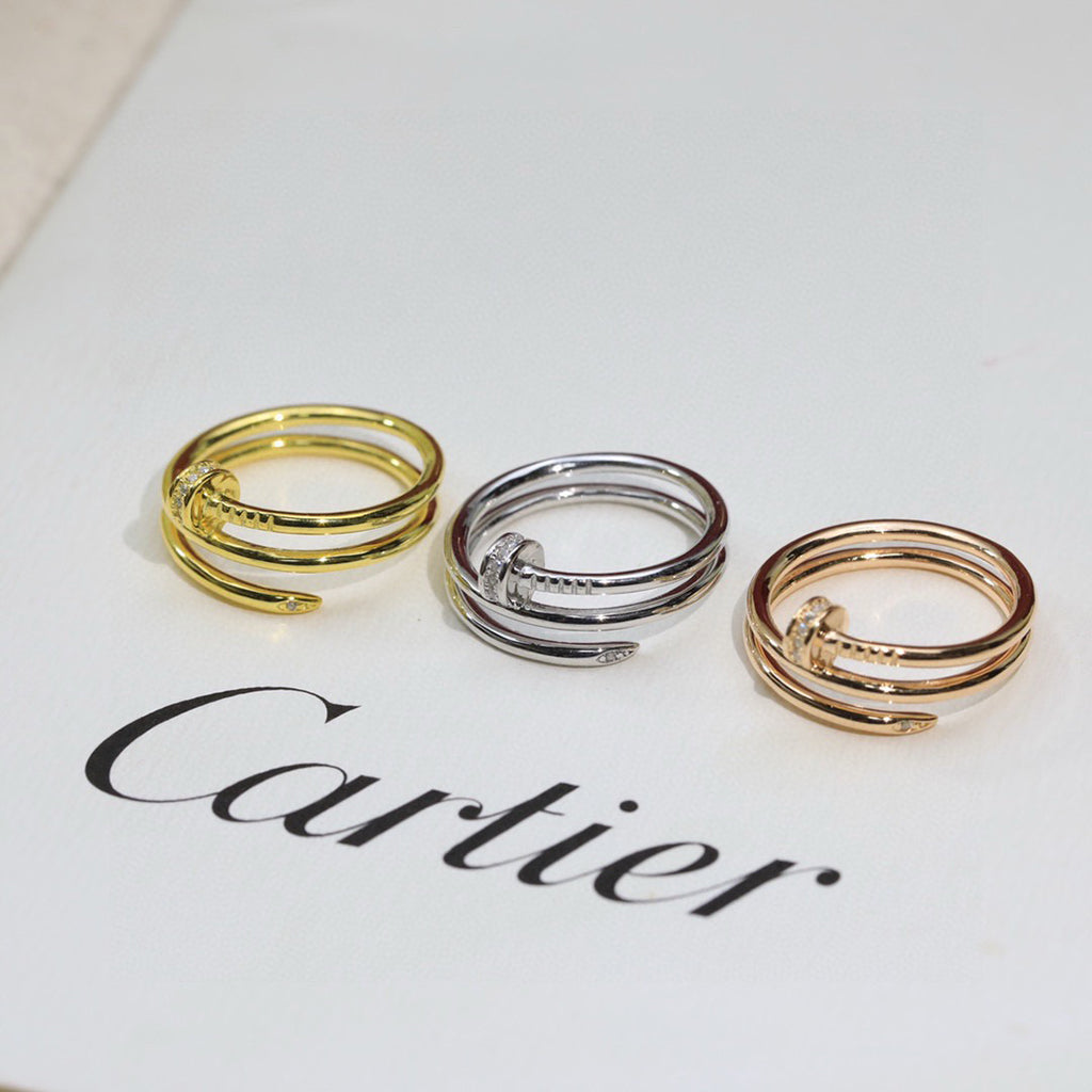 [CharmAmor]JUSTE RING 4.8MM HALF DIAMOND