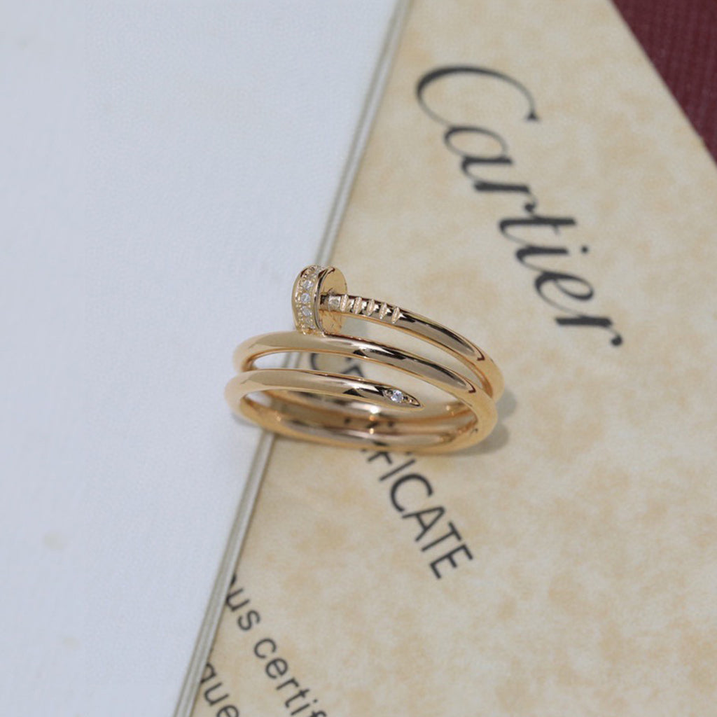 [CharmAmor]JUSTE RING 4.8MM HALF DIAMOND