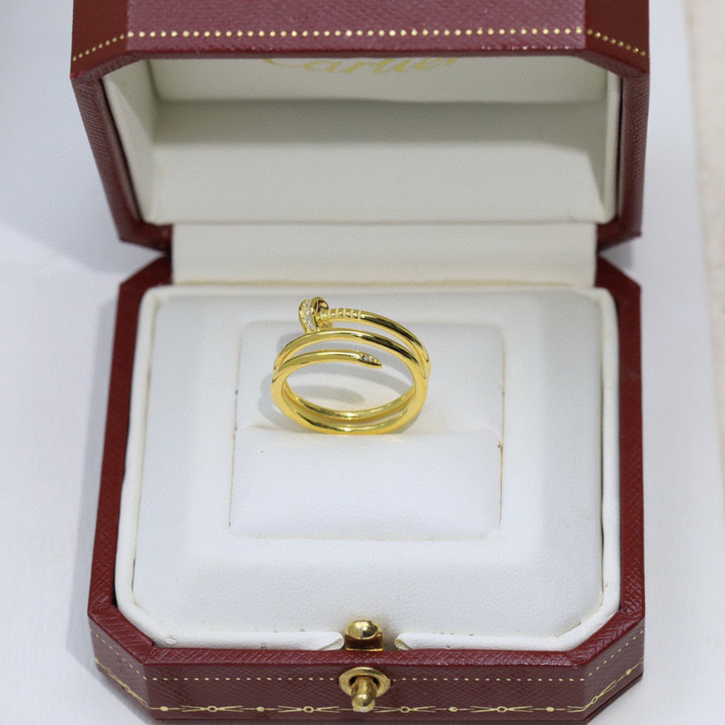 [CharmAmor]JUSTE RING 4.8MM HALF DIAMOND