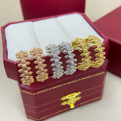 [CharmAmor]CLASH 6.4MM FULL DIAMOND SMALL EARRINGS