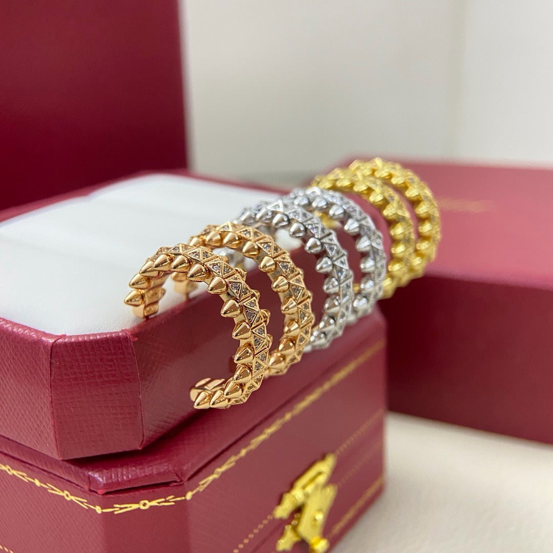 [CharmAmor]CLASH 6.4MM FULL DIAMOND SMALL EARRINGS