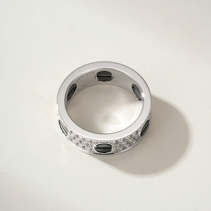 [CharmAmor]LOVE RING 5.5MM DIAMONDS PAVED CERAMIC