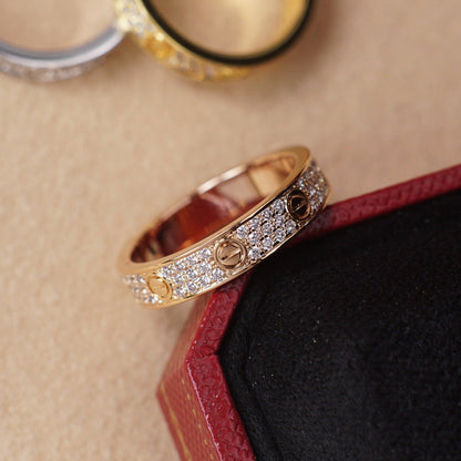 [CharmAmor]LOVE RING 4.0MM DIAMOND PAVED