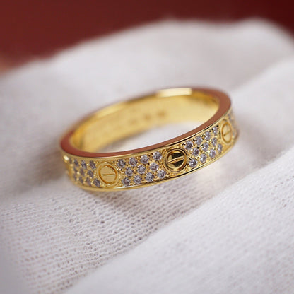 [CharmAmor]LOVE RING 4.0MM DIAMOND PAVED