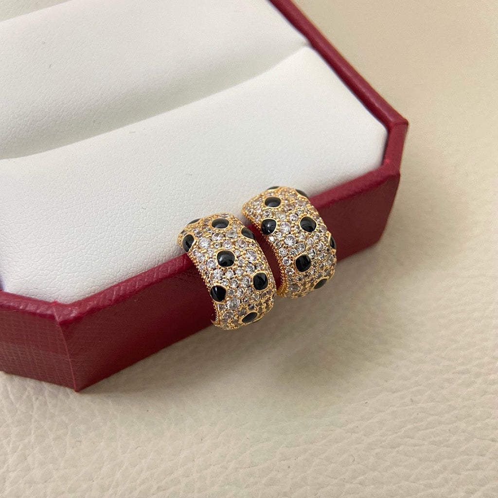 [CharmAmor]PANTHERE MINI FULL DIAMOND EARRINGS