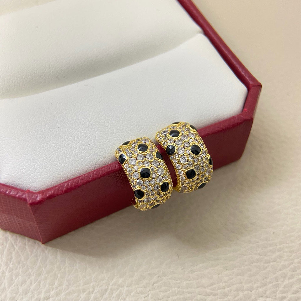 [CharmAmor]PANTHERE MINI FULL DIAMOND EARRINGS