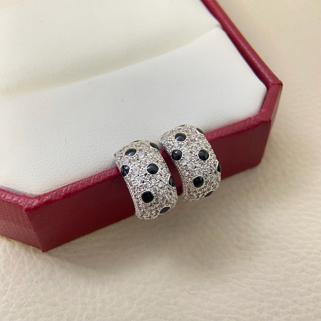 [CharmAmor]PANTHERE MINI FULL DIAMOND EARRINGS