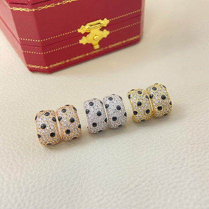 [CharmAmor]PANTHERE MINI FULL DIAMOND EARRINGS