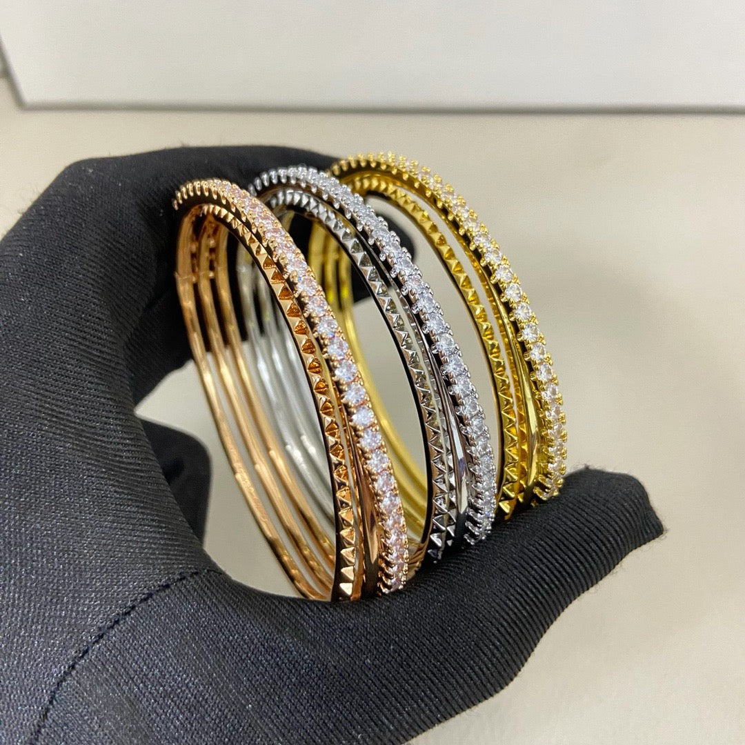 [CharmAmor]ETINCELLE HALF-PAVED DIAMOND BRACELET