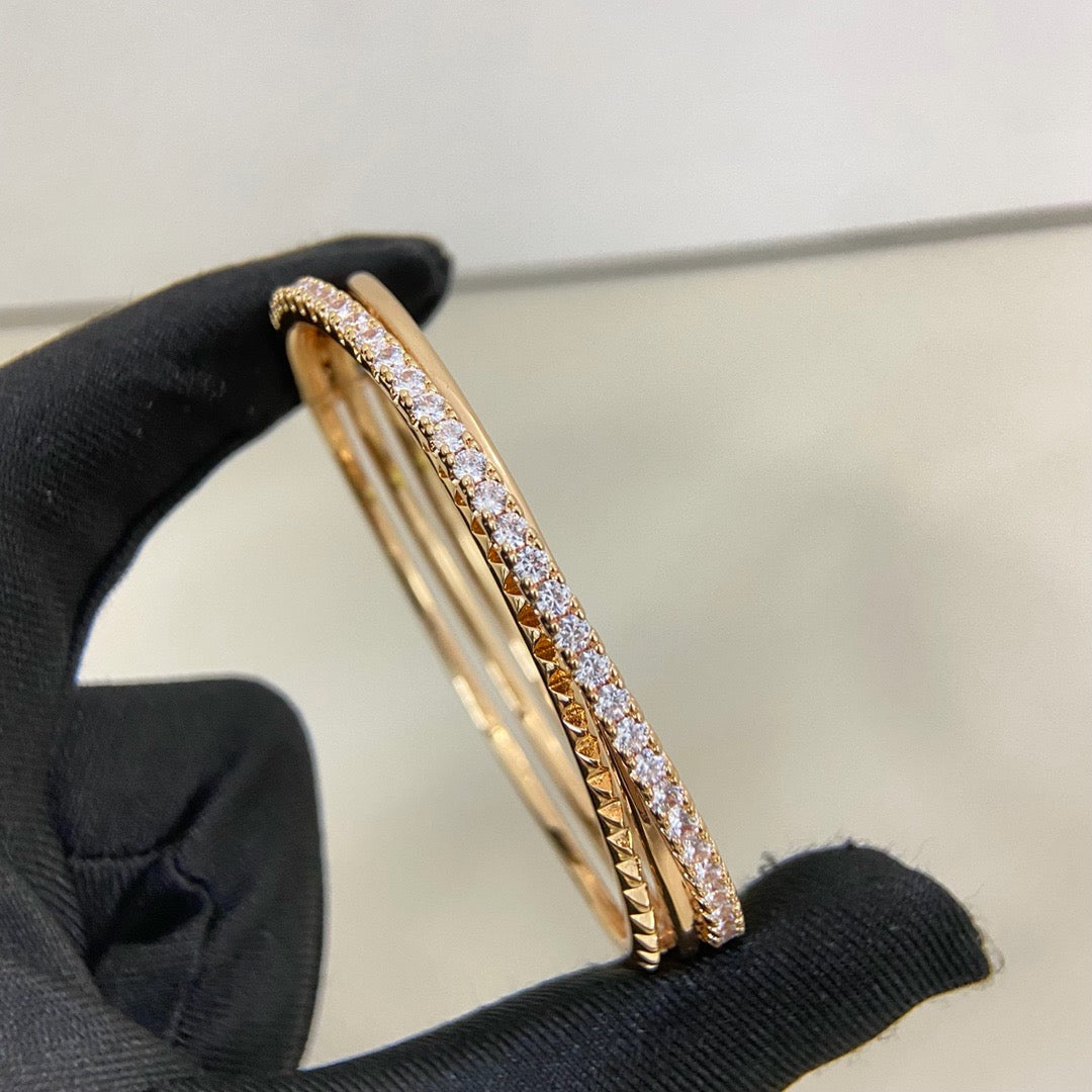 [CharmAmor]ETINCELLE HALF-PAVED DIAMOND BRACELET