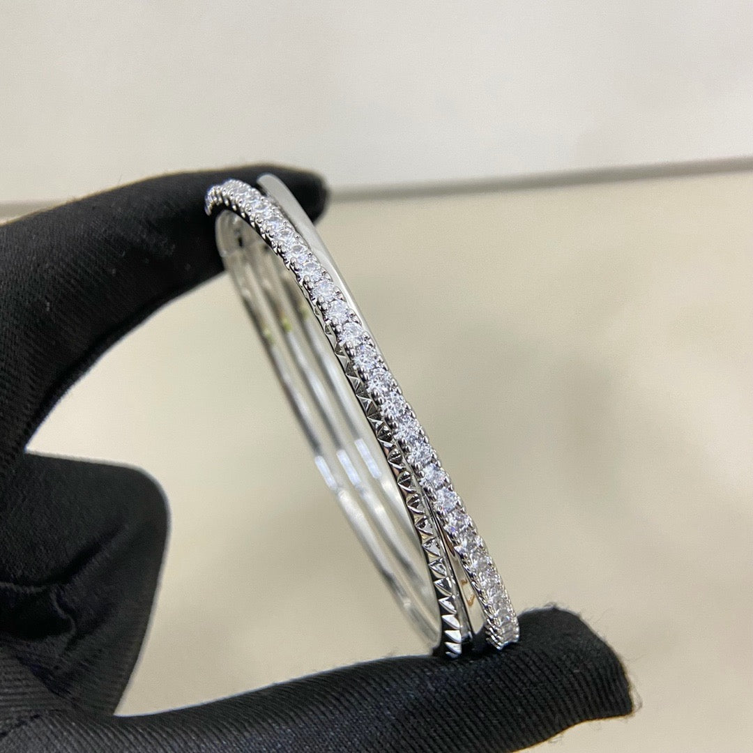 [CharmAmor]ETINCELLE HALF-PAVED DIAMOND BRACELET
