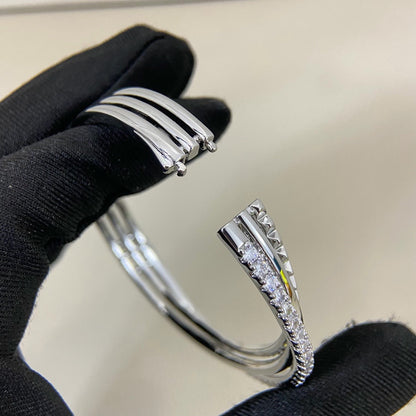 [CharmAmor]ETINCELLE HALF-PAVED DIAMOND BRACELET