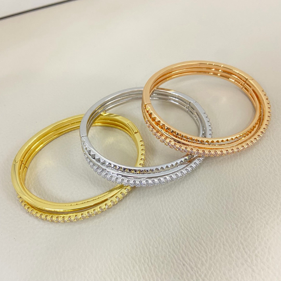 [CharmAmor]ETINCELLE HALF-PAVED DIAMOND BRACELET