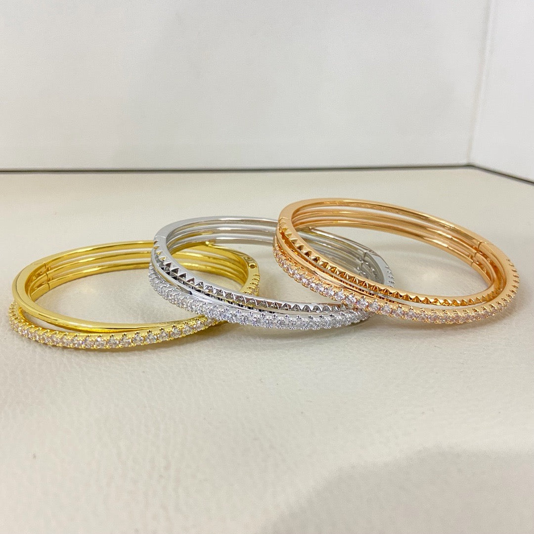 [CharmAmor]ETINCELLE HALF-PAVED DIAMOND BRACELET