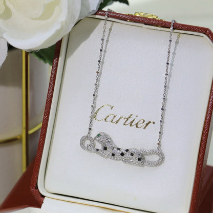 [CharmAmor]PANTHERE PAVED DIAMOND NECKLACE