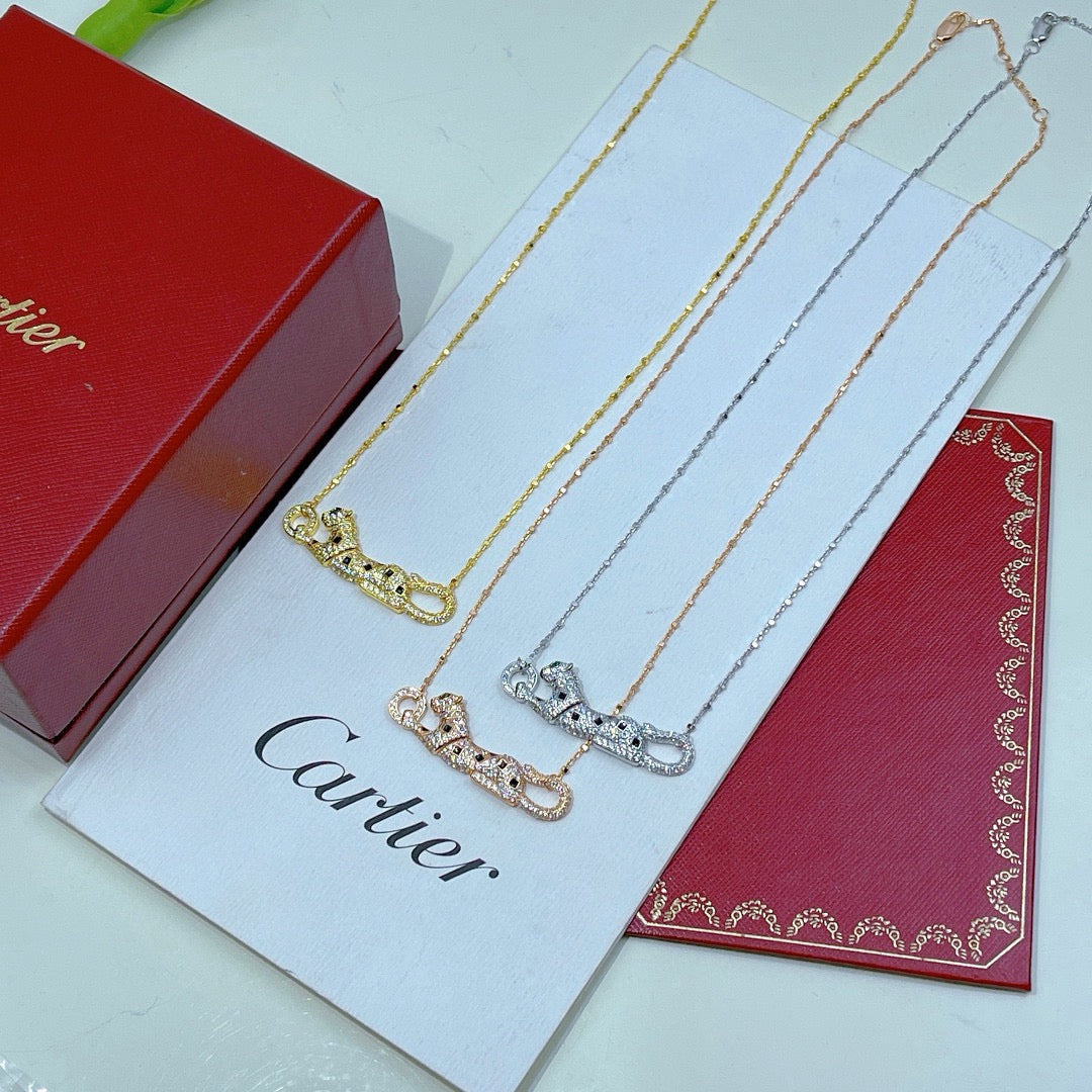 [CharmAmor]PANTHERE PAVED DIAMOND NECKLACE