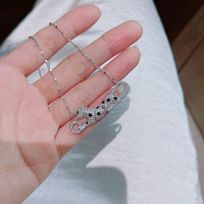 [CharmAmor]PANTHERE PAVED DIAMOND NECKLACE