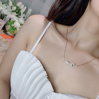 [CharmAmor]PANTHERE PAVED DIAMOND NECKLACE