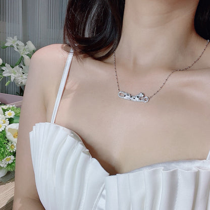 [CharmAmor]PANTHERE PAVED DIAMOND NECKLACE