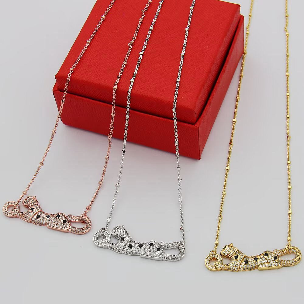 [CharmAmor]PANTHERE PAVED DIAMOND NECKLACE