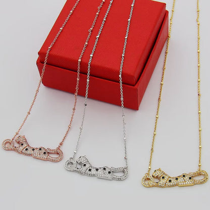 [CharmAmor]PANTHERE PAVED DIAMOND NECKLACE
