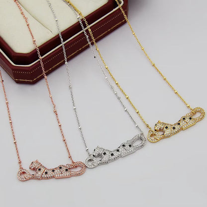 [CharmAmor]PANTHERE PAVED DIAMOND NECKLACE