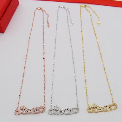 [CharmAmor]PANTHERE PAVED DIAMOND NECKLACE