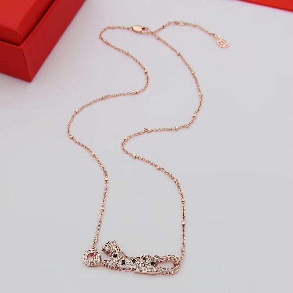 [CharmAmor]PANTHERE PAVED DIAMOND NECKLACE