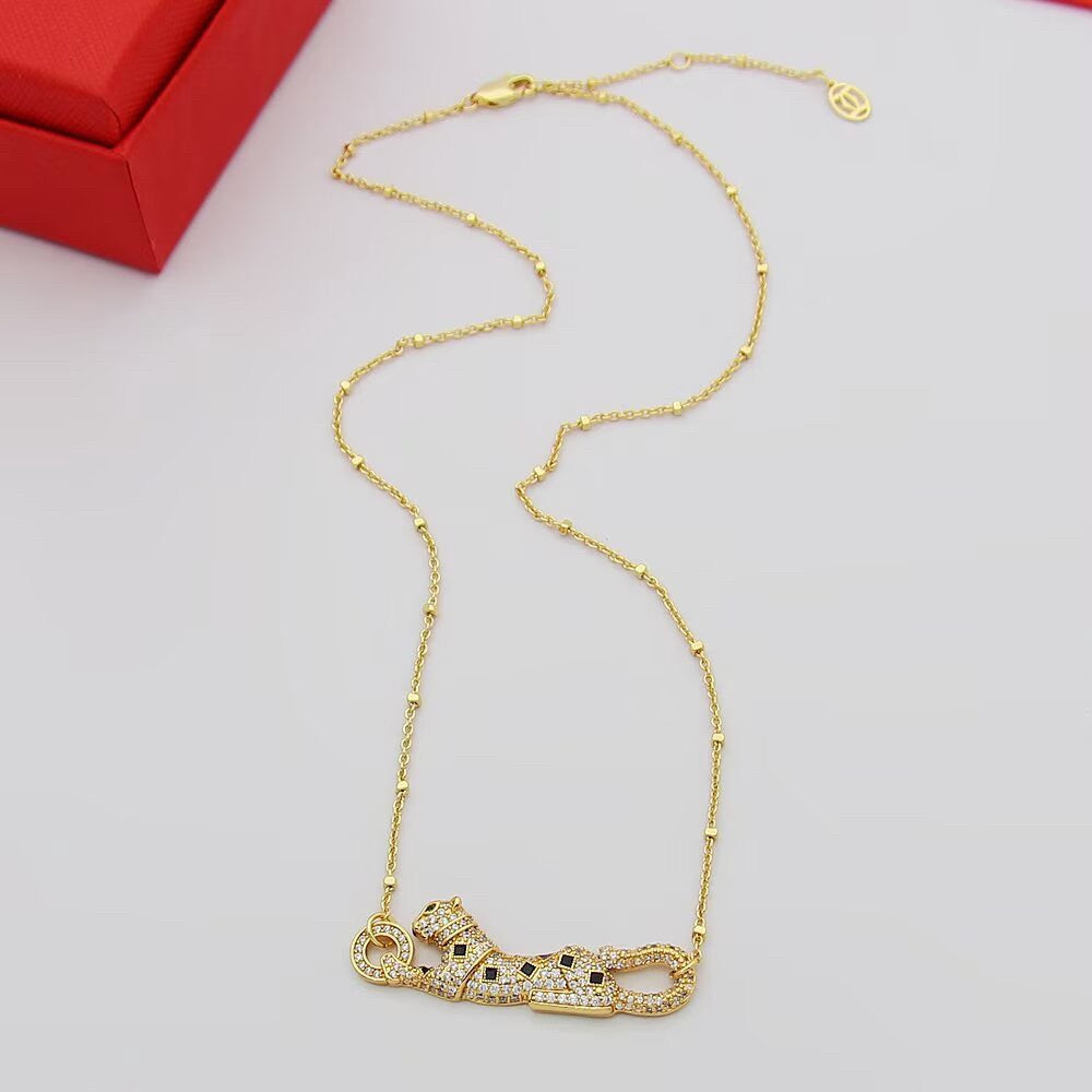 [CharmAmor]PANTHERE PAVED DIAMOND NECKLACE