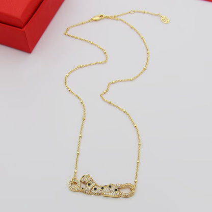 [CharmAmor]PANTHERE PAVED DIAMOND NECKLACE