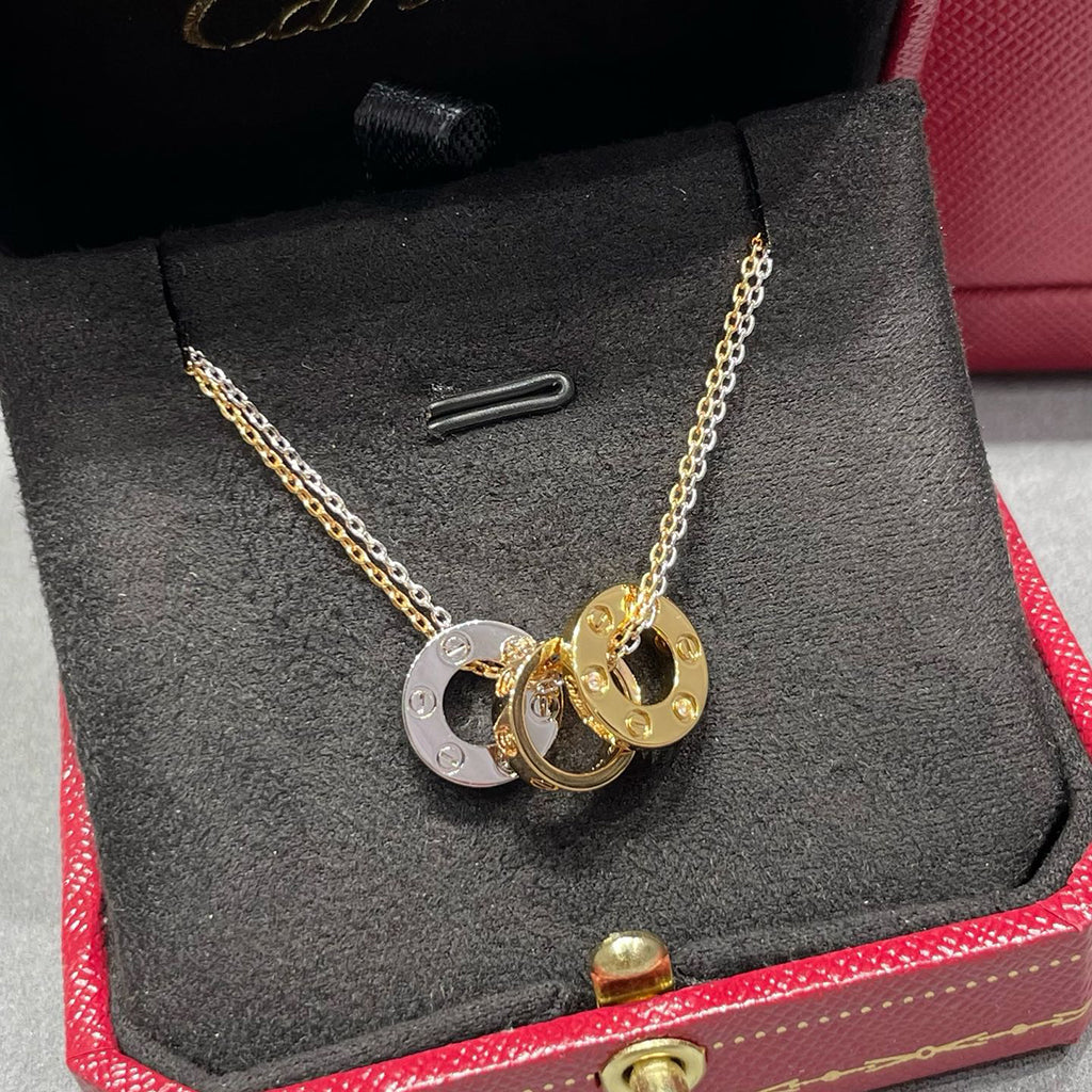 [CharmAmor]LOVE 6 DIAMOND PENDANT NECKLACE