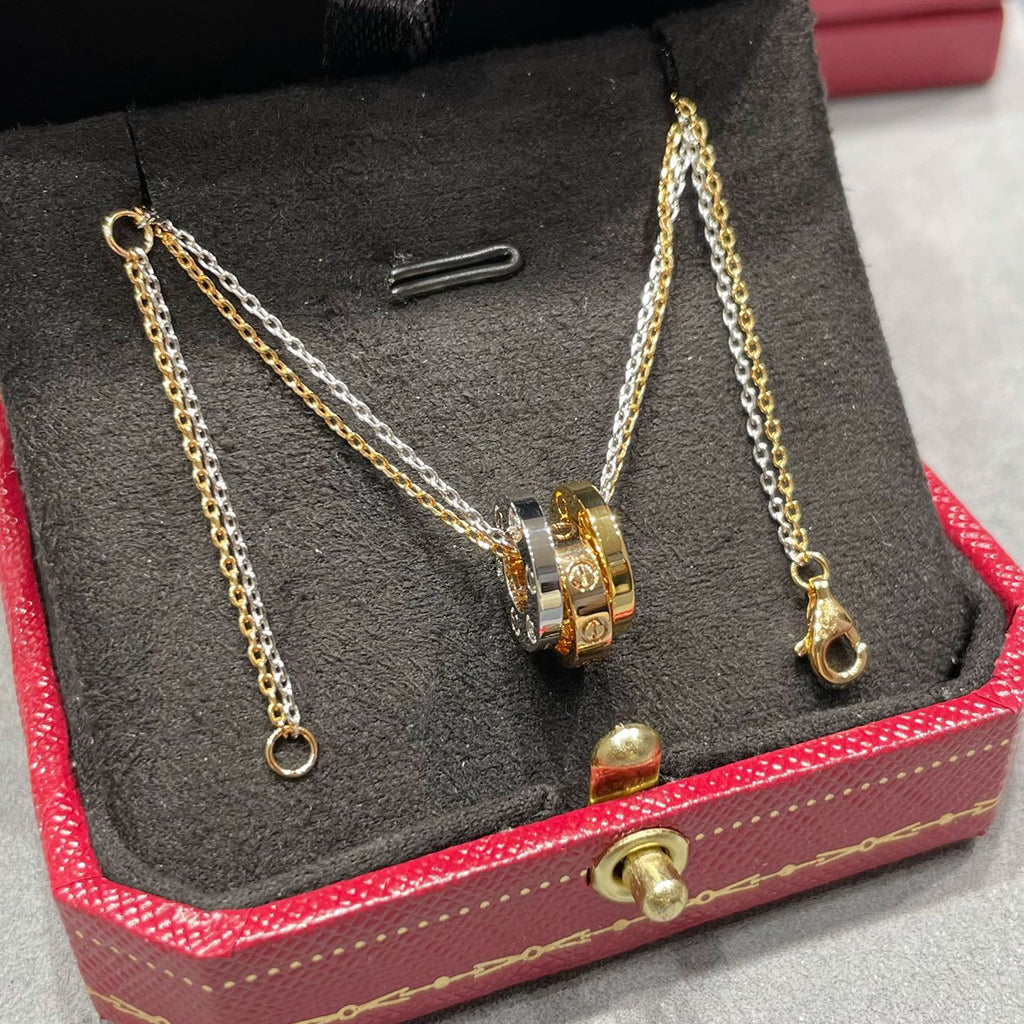 [CharmAmor]LOVE 6 DIAMOND PENDANT NECKLACE
