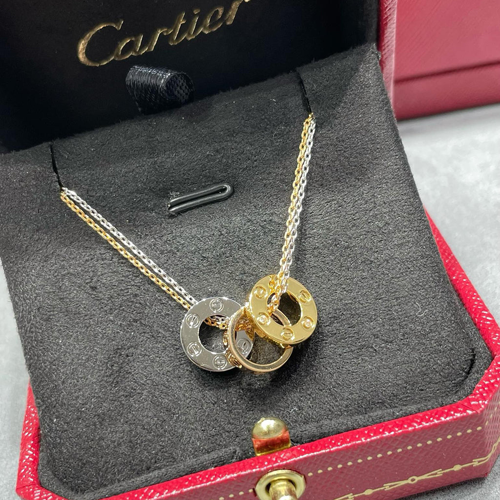 [CharmAmor]LOVE 6 DIAMOND PENDANT NECKLACE