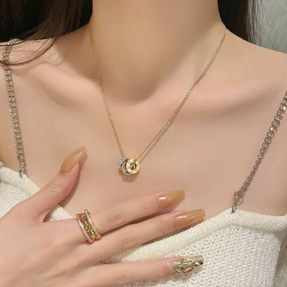 [CharmAmor]LOVE 6 DIAMOND PENDANT NECKLACE
