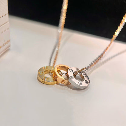 [CharmAmor]LOVE 6 DIAMOND PENDANT NECKLACE