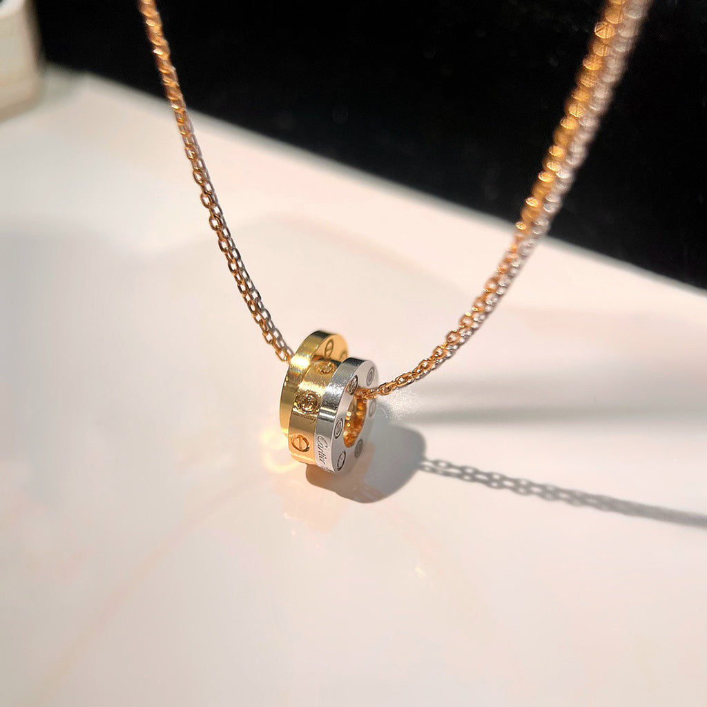 [CharmAmor]LOVE 6 DIAMOND PENDANT NECKLACE