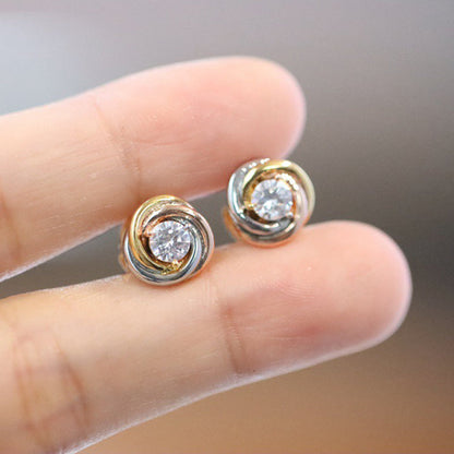 [CharmAmor]TRINITY STUD DIAMOND EARRINGS
